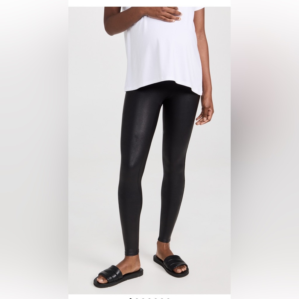 SPANX
Mama Faux Leather Leggings